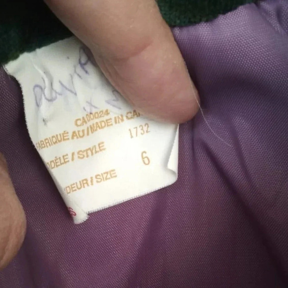Vintage Little Nugget velvet  coat size 6 Yo - Picture 9 of 10